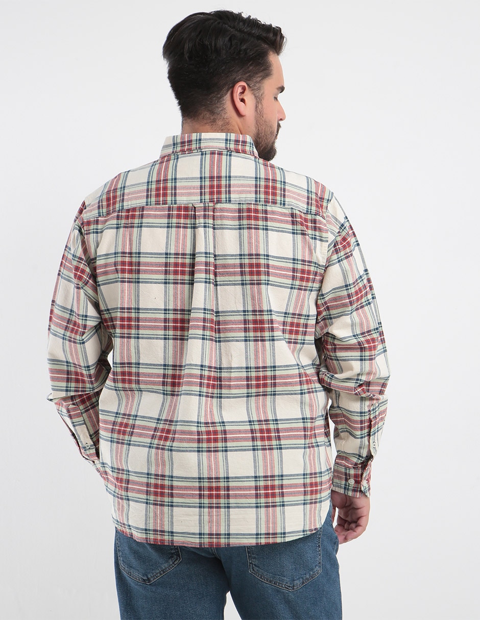 Camisa casual manga larga para hombre 4