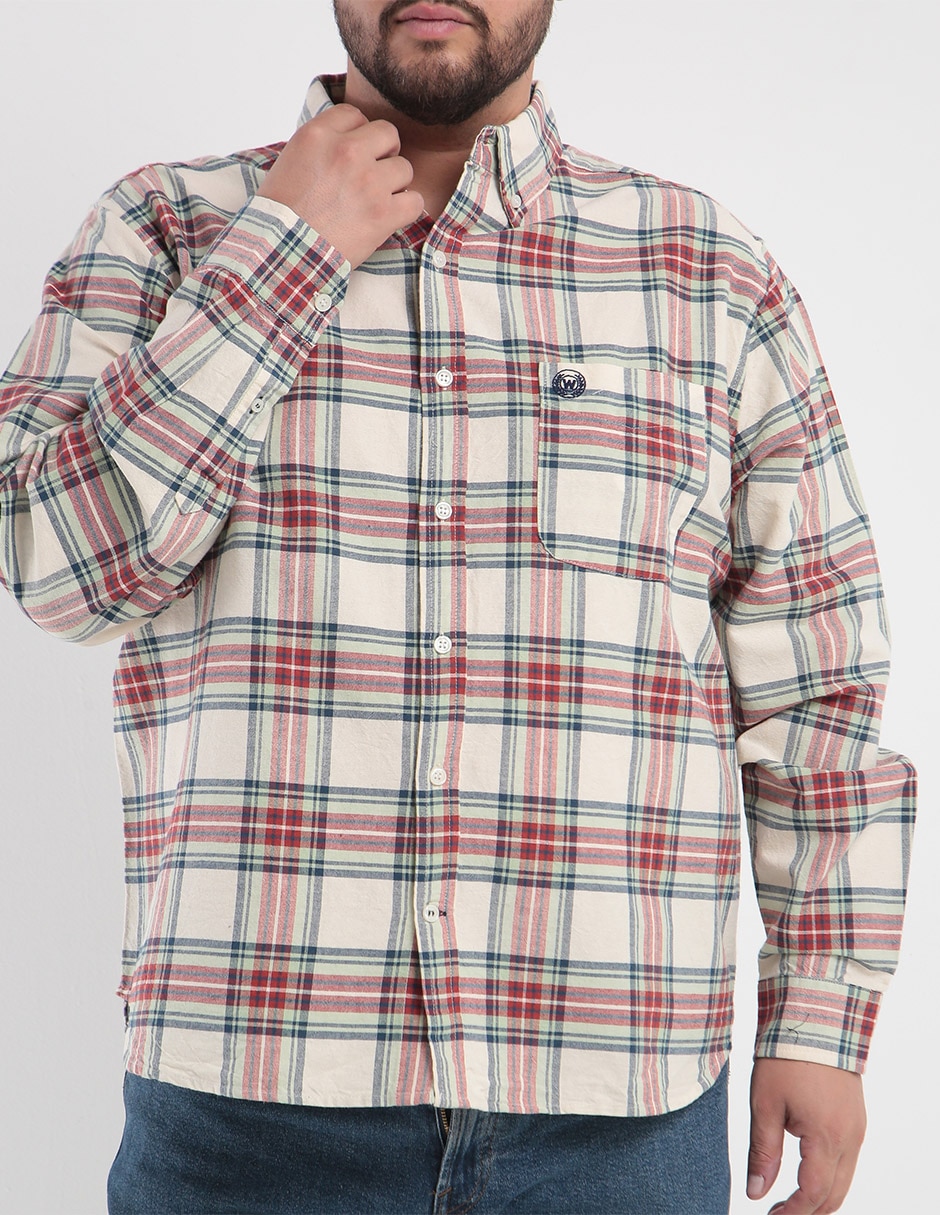 Camisa casual manga larga para hombre 2