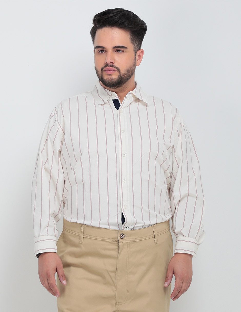 Camisa casual de algodón manga larga para hombre Camisa casual de algodón manga larga para hombre