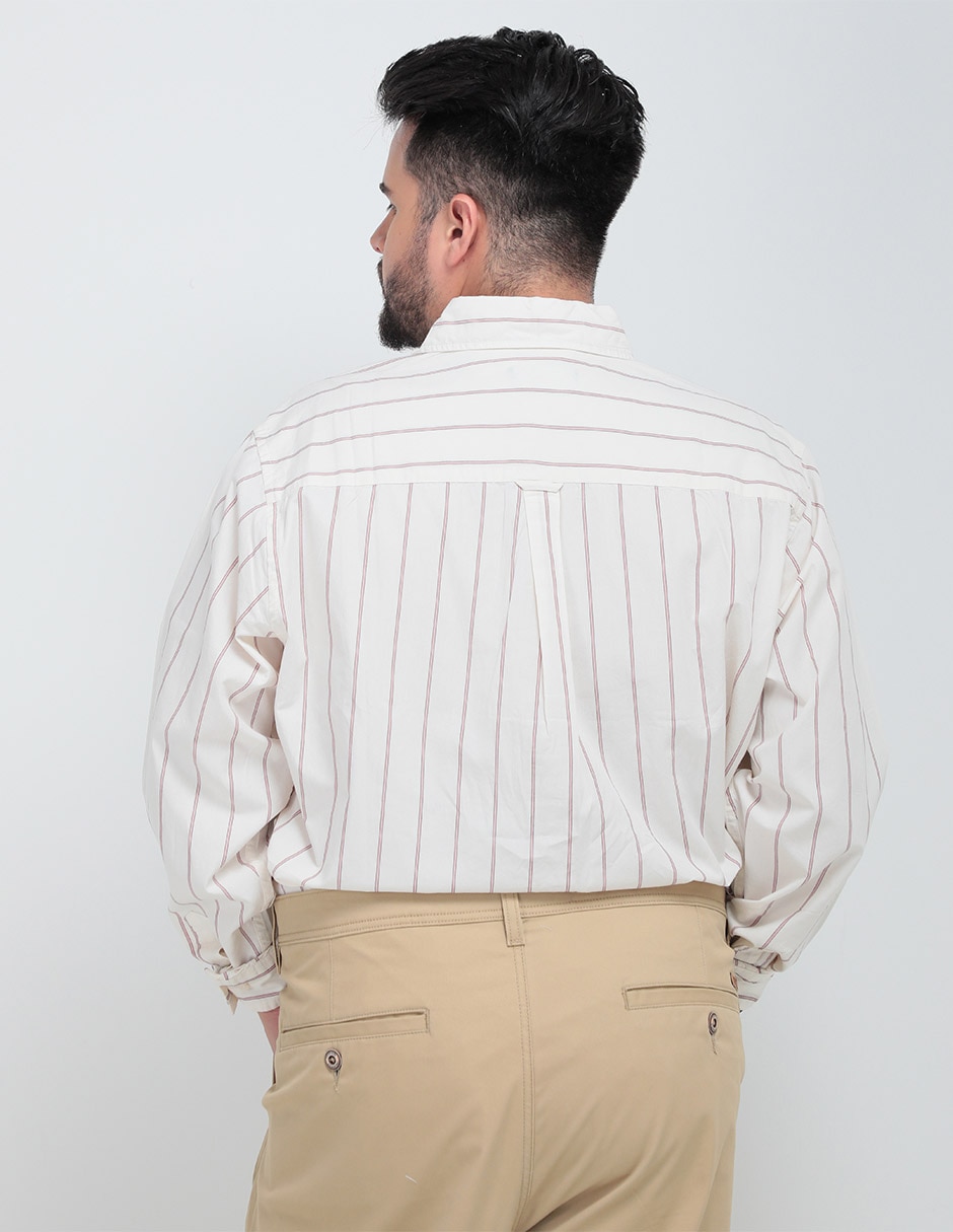 Camisa casual de algodón manga larga para hombre