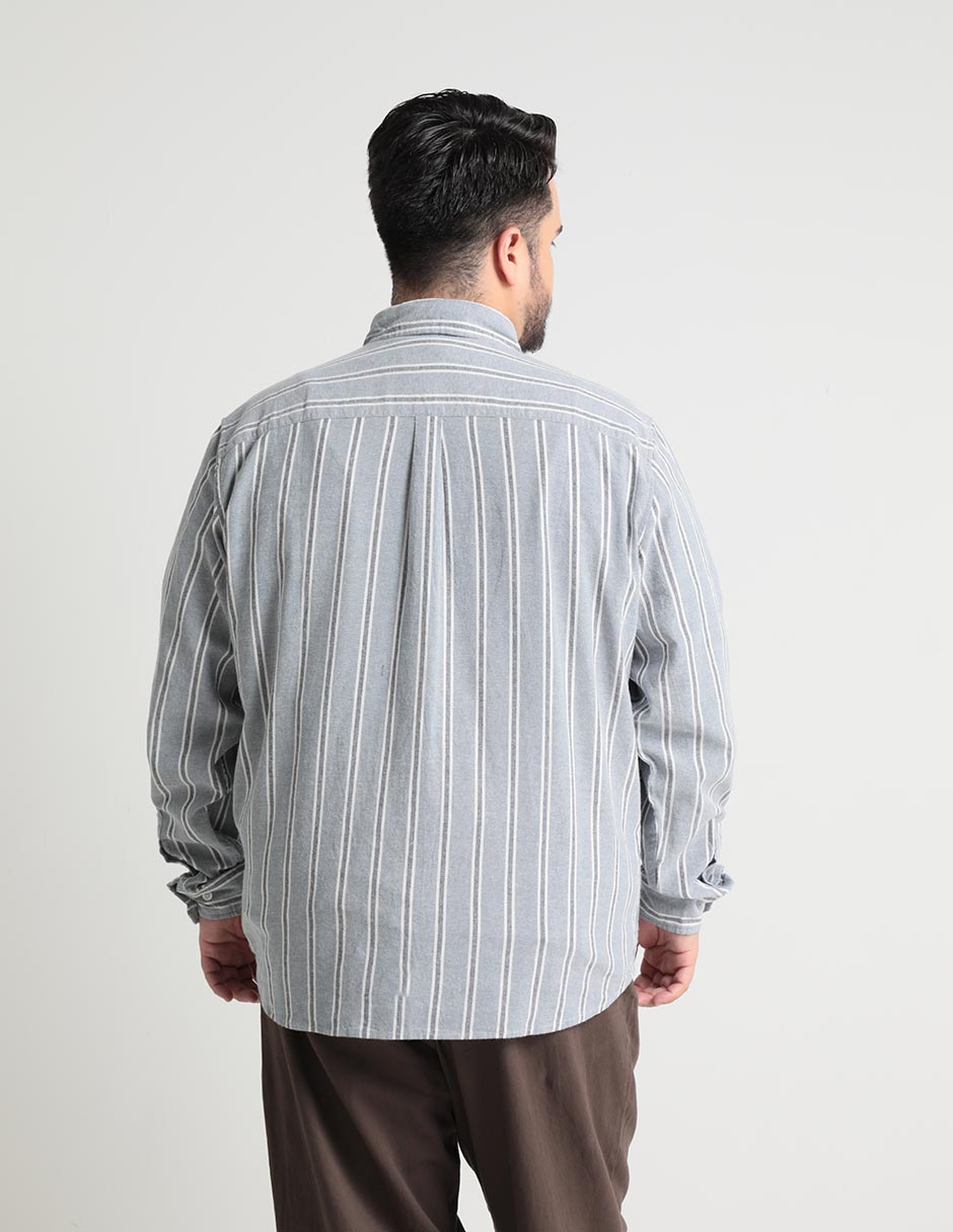 Camisa casual de algodón manga larga para hombre 4
