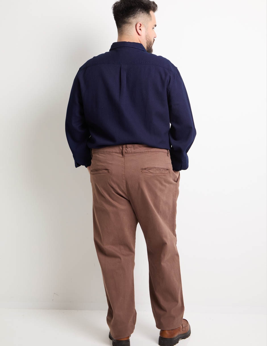 Pantalón casual chino straight Weekend Plus de algodón para hombre