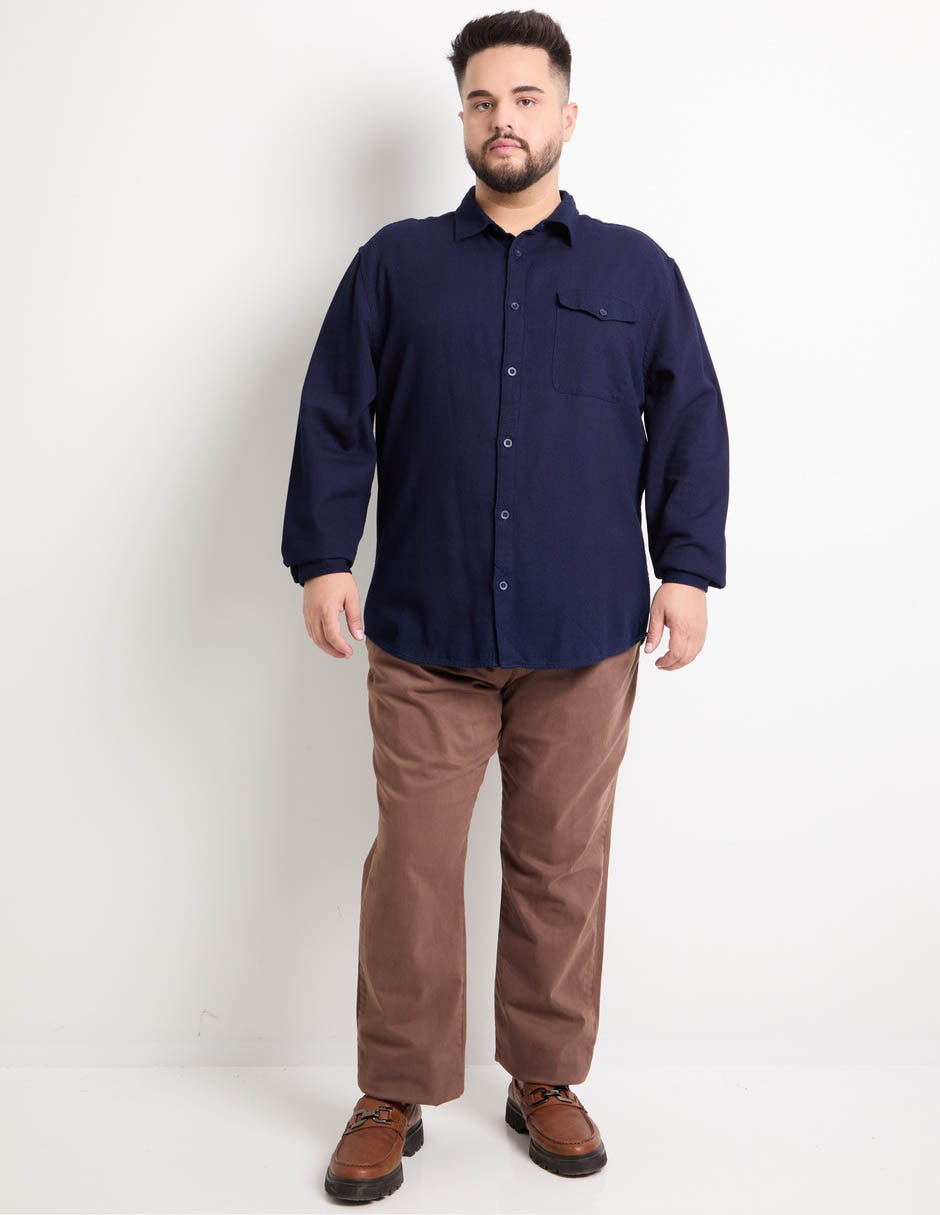 Pantalón casual chino straight Weekend Plus de algodón para hombre