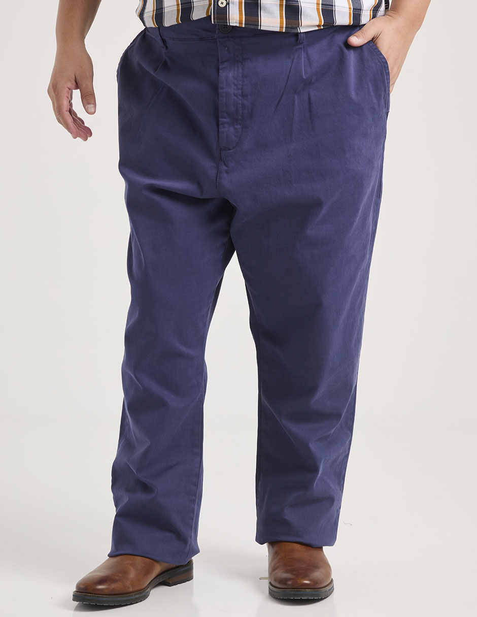 Pantalón casual chino straight de algodón para hombre