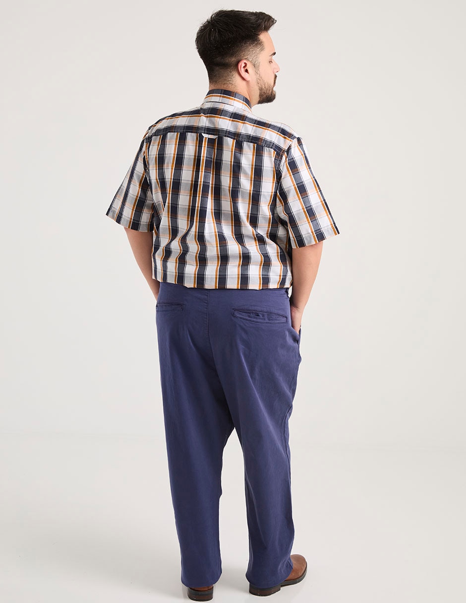 Pantalón casual chino straight de algodón para hombre 2