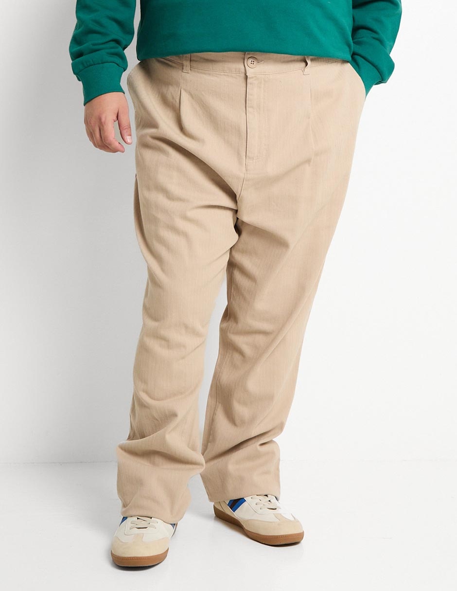 Pantalón chino straight de algodón para hombre Pantalón chino straight de algodón para hombre