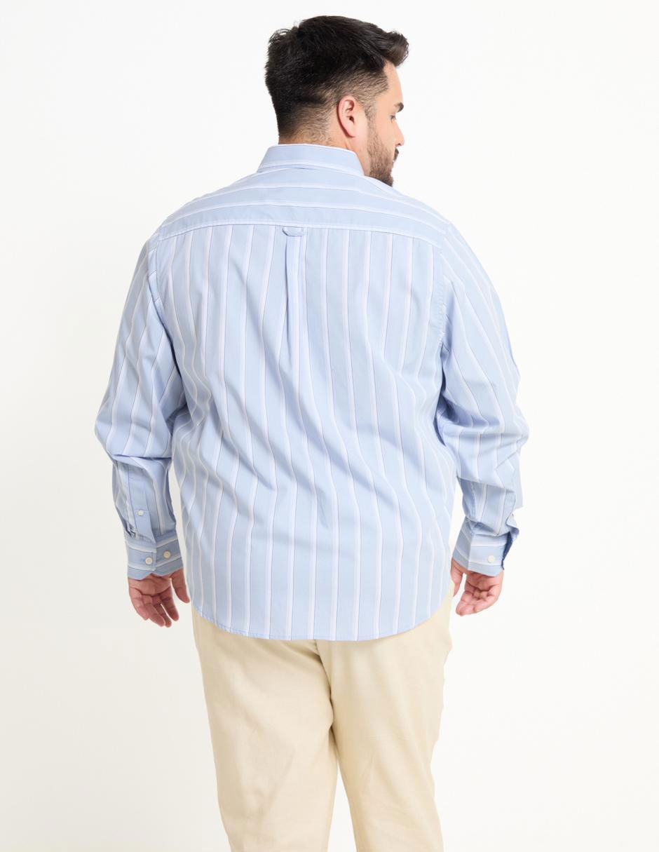 Camisa casual de algodón manga larga para hombre