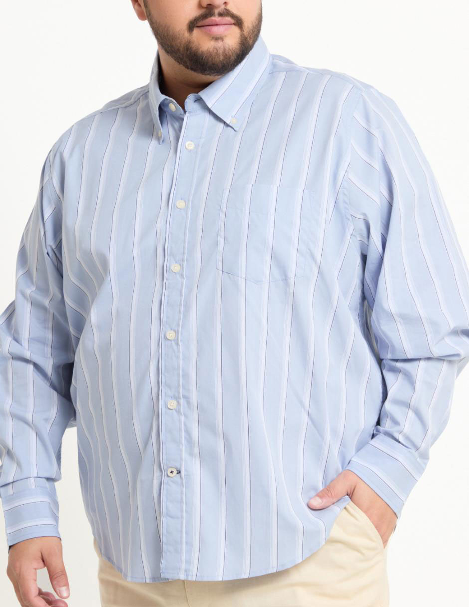 Camisa casual de algodón manga larga para hombre