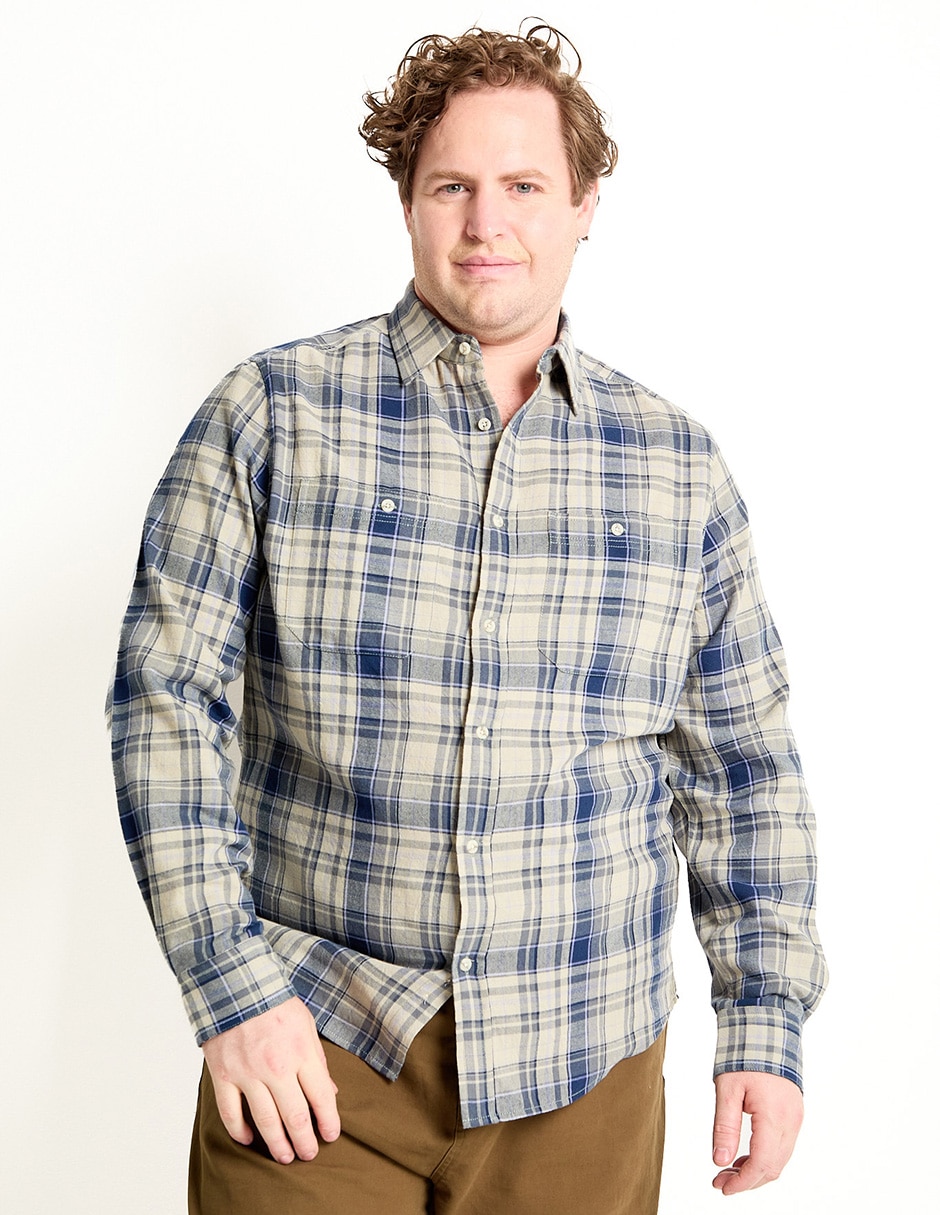 Camisa casual manga larga para hombre