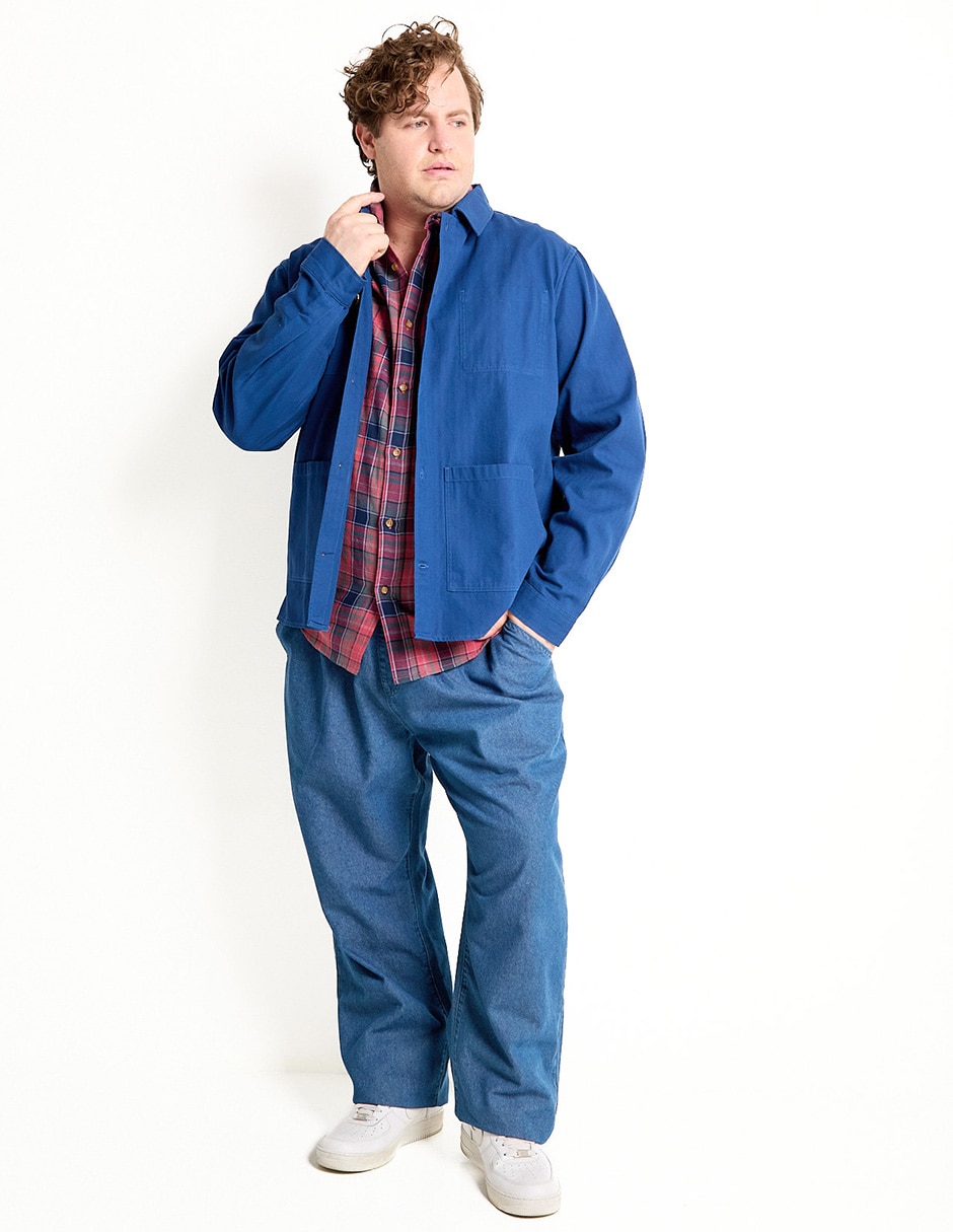 Camisa casual manga larga para hombre