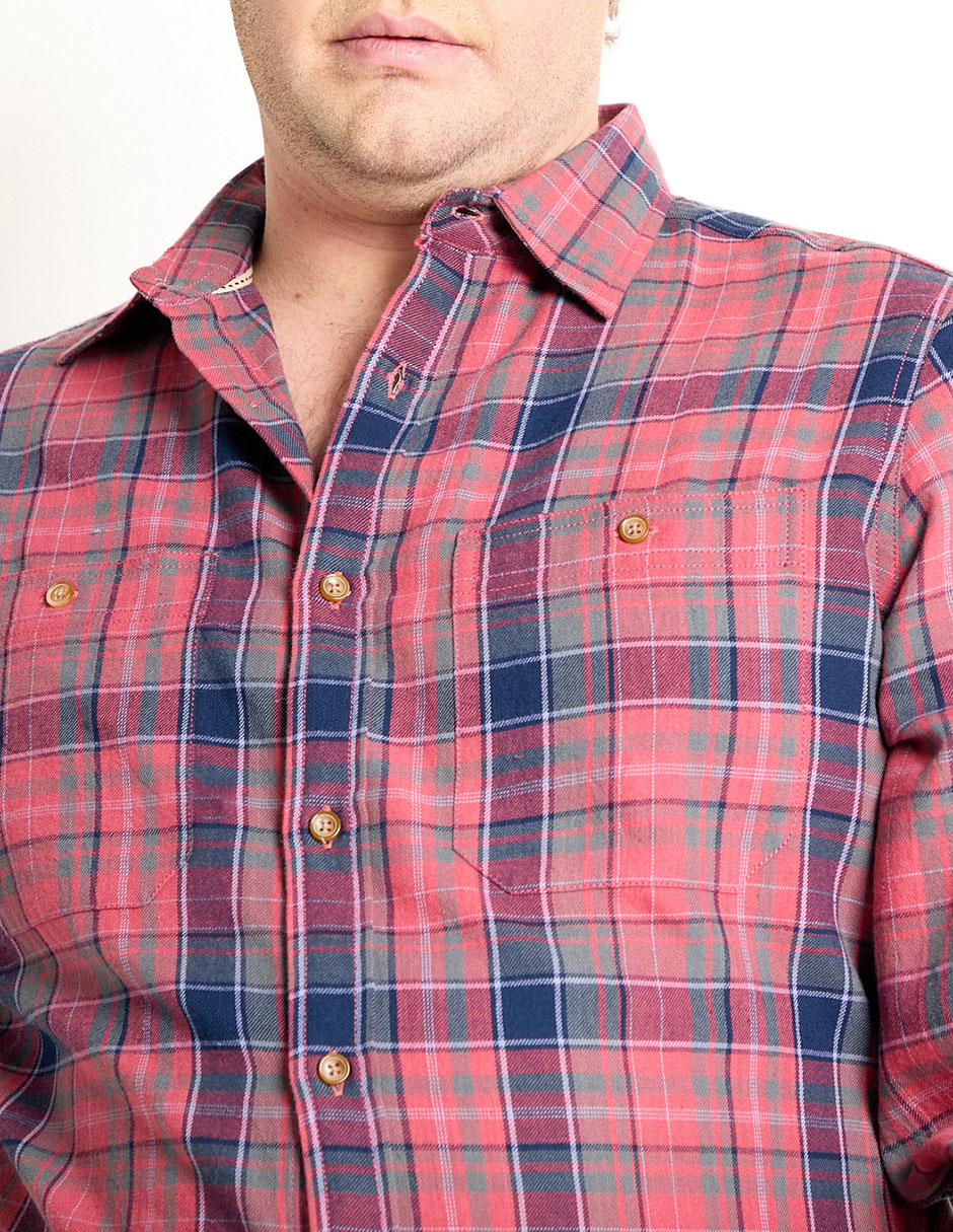 Camisa casual manga larga para hombre