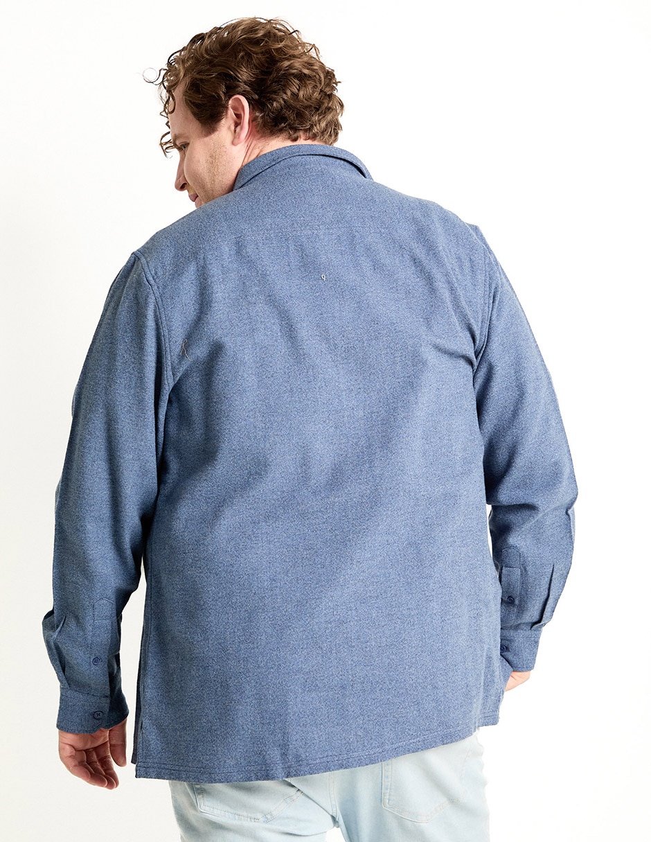 Camisa casual Weekend Plus de algodón manga larga para hombre