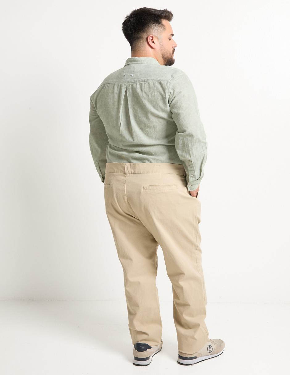 Pantalón casual straight Weekend Plus de algodón para hombre