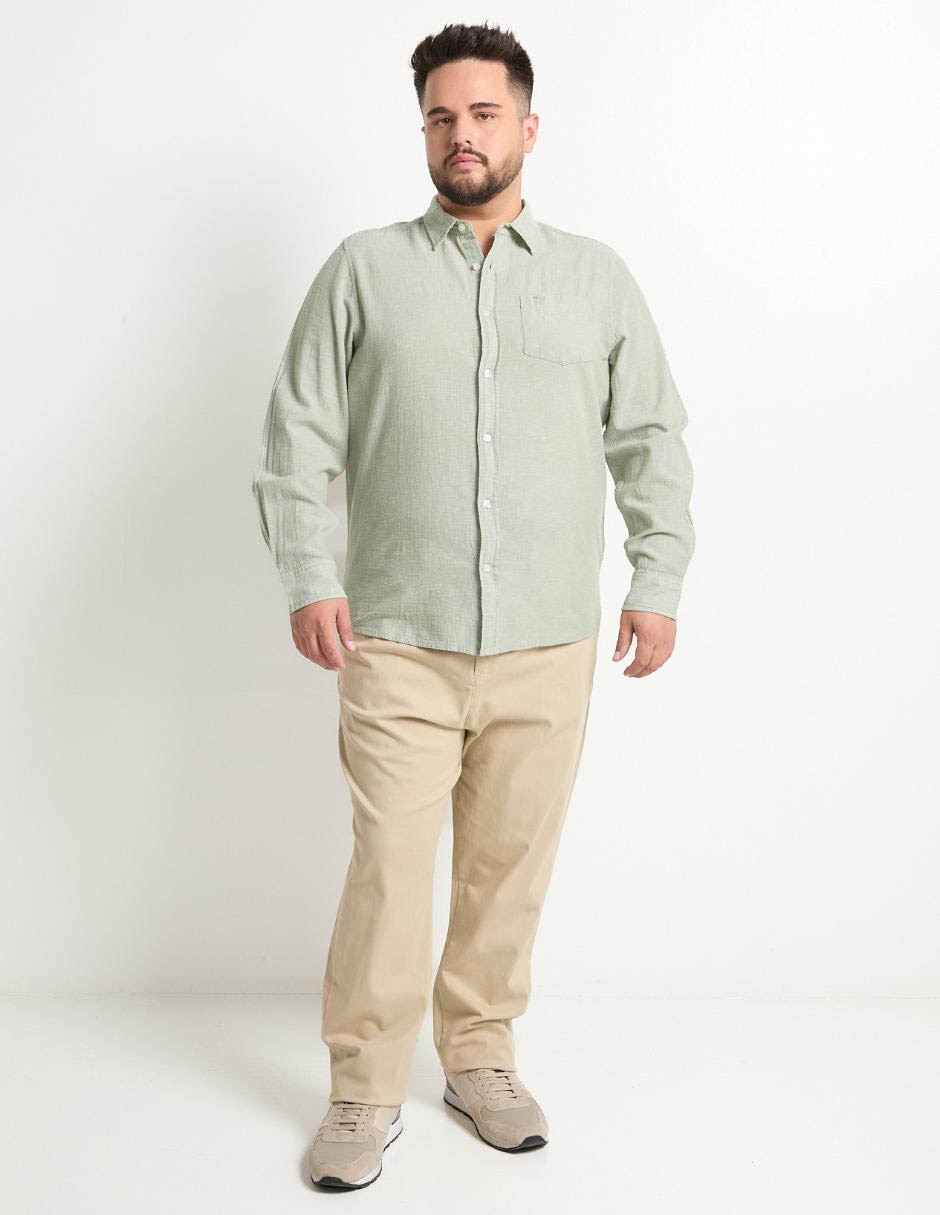 Pantalón casual straight Weekend Plus de algodón para hombre