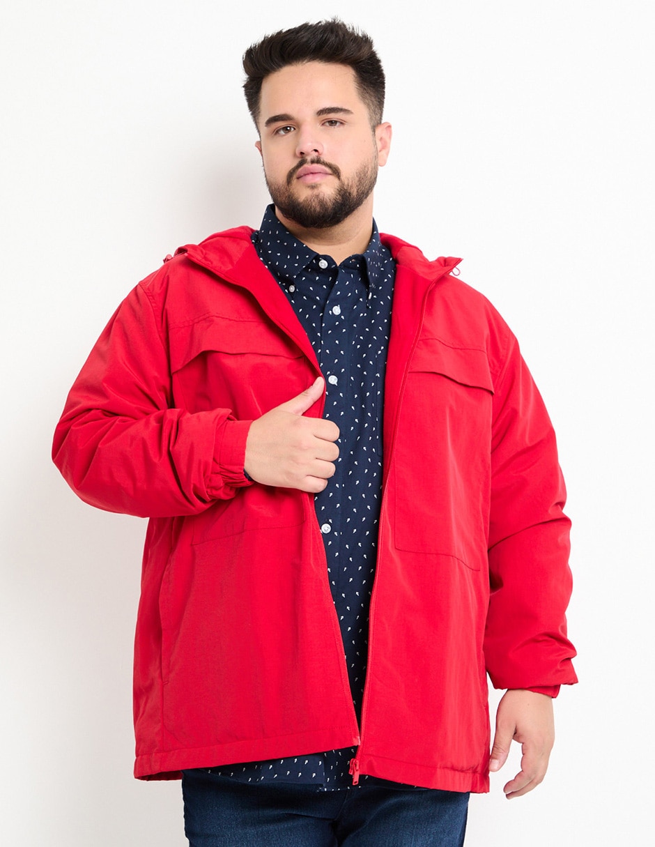 Chamarra casual con capucha para hombre