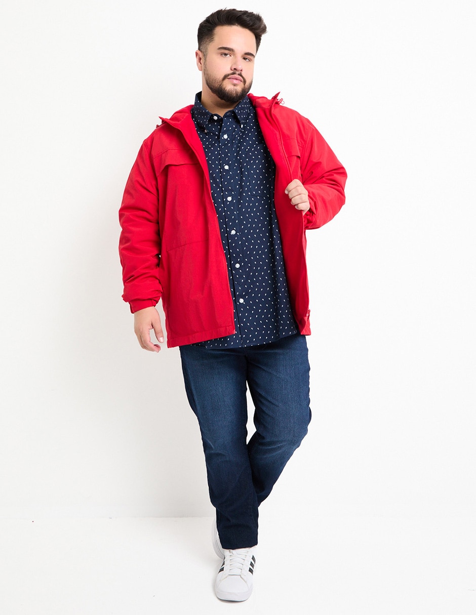 Chamarra casual con capucha para hombre