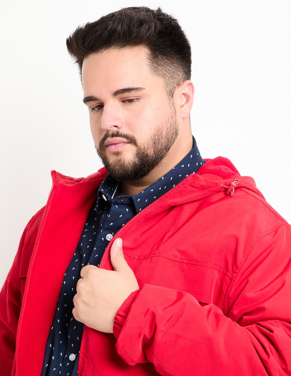 Chamarra casual con capucha para hombre