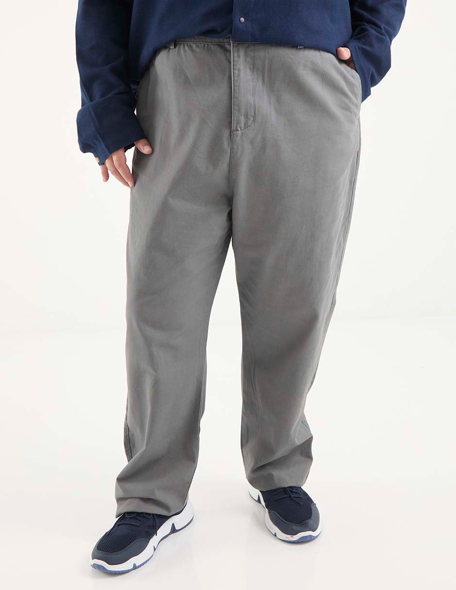 Pantalón regular de algodón para hombre Pantalón regular de algodón para hombre