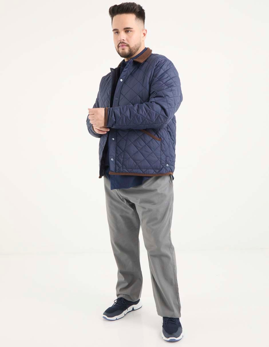 Pantalón regular de algodón para hombre