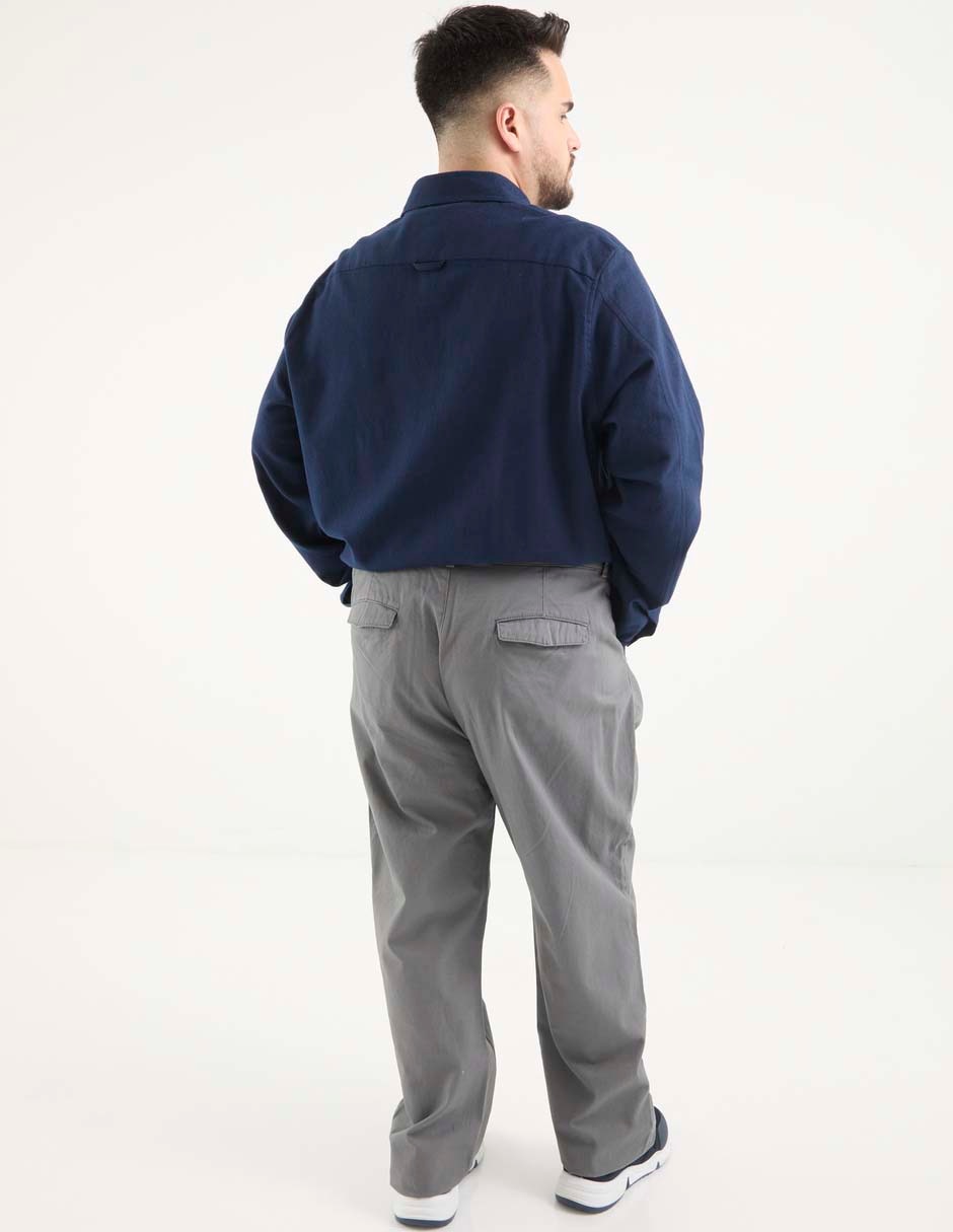 Pantalón regular de algodón para hombre