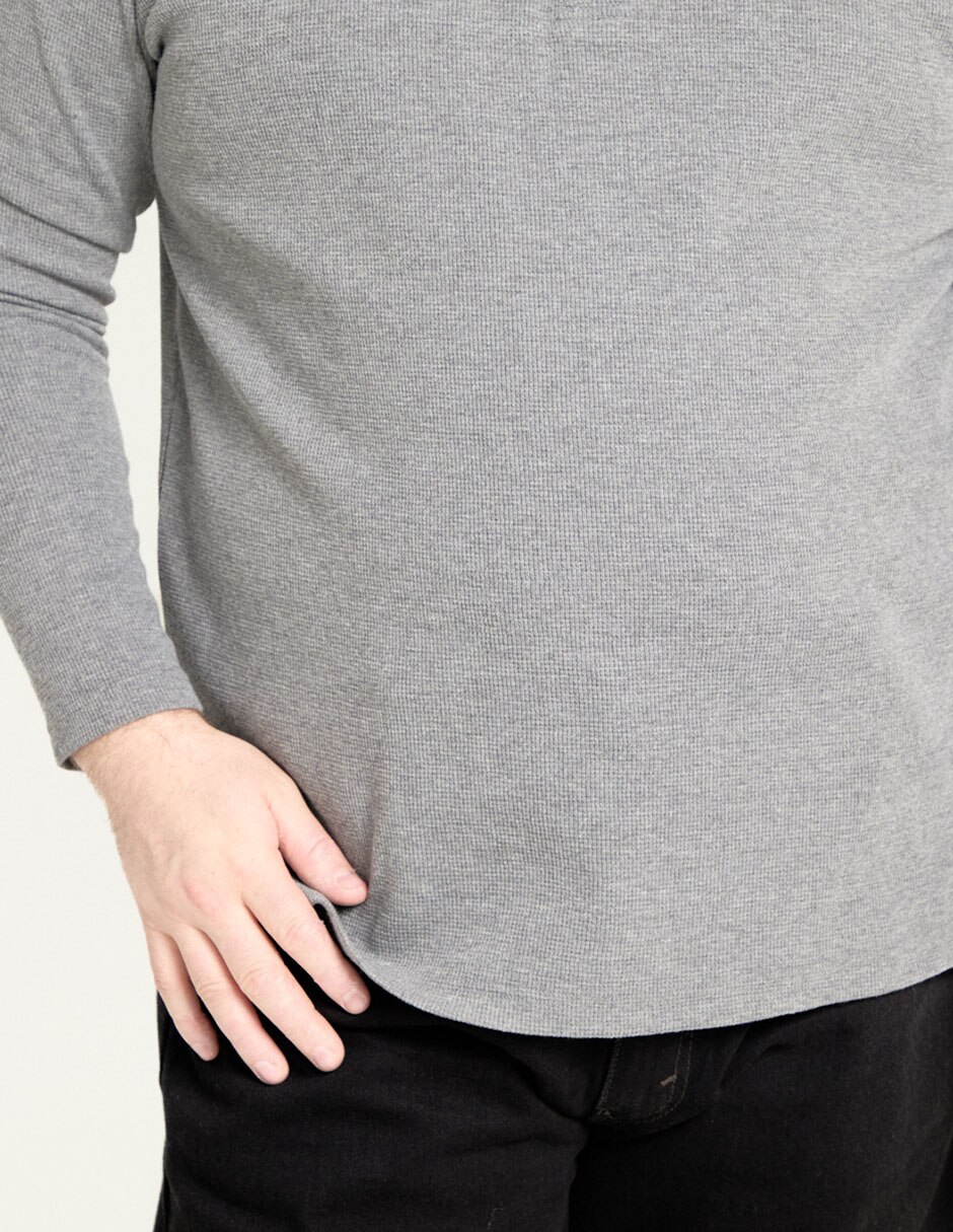 Playera cuello henley para hombre 5