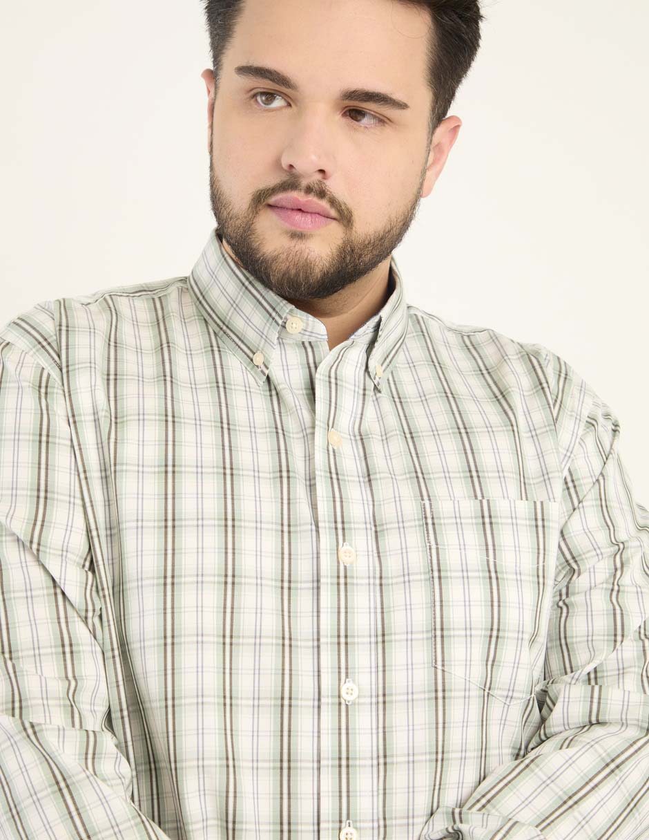 Camisa casual de algodón manga larga para hombre 4