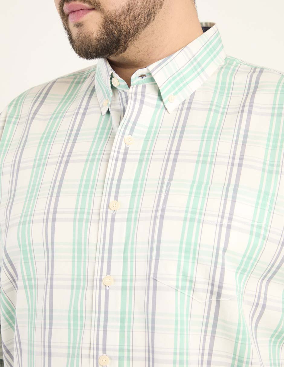 Camisa casual de algodón manga larga para hombre 4