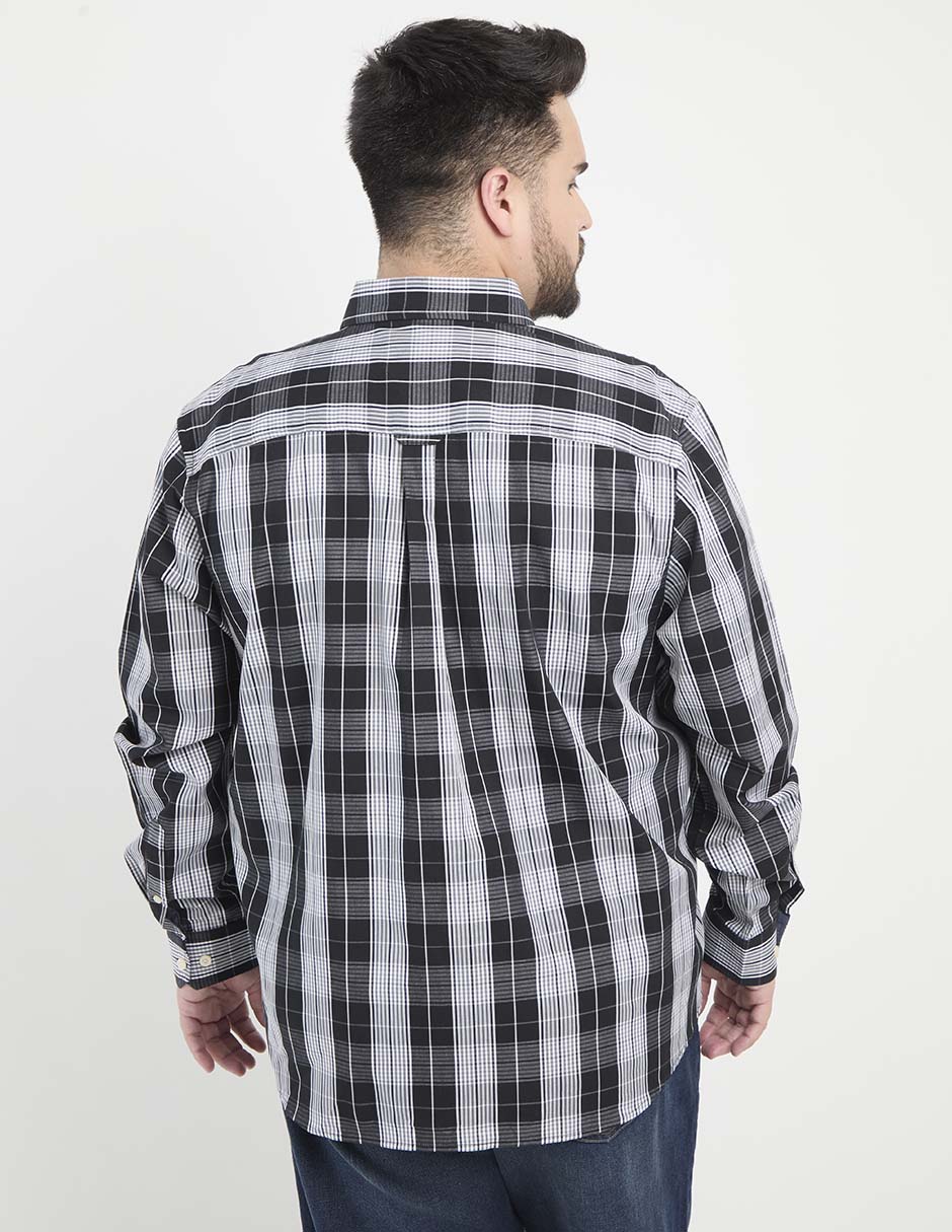Camisa casual Weekend Plus de algodón manga larga para hombre