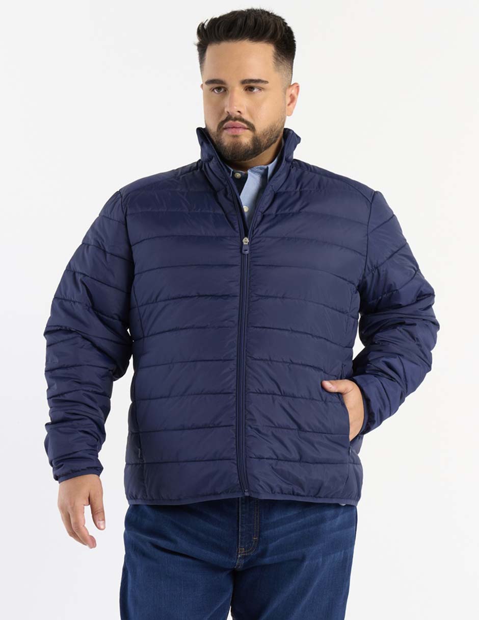 Chamarra acolchada con bolsillos para hombre