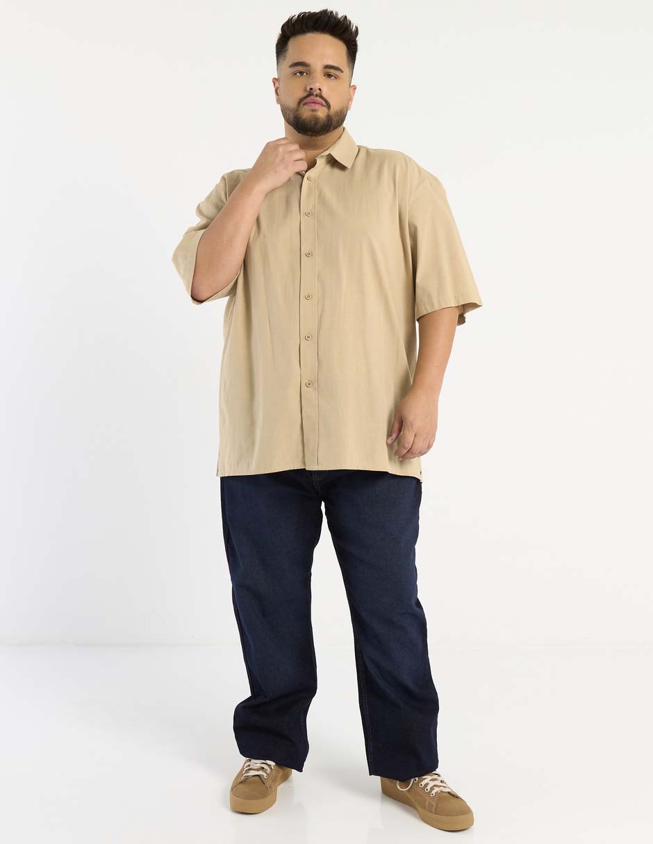 Camisa casual manga corta para hombre