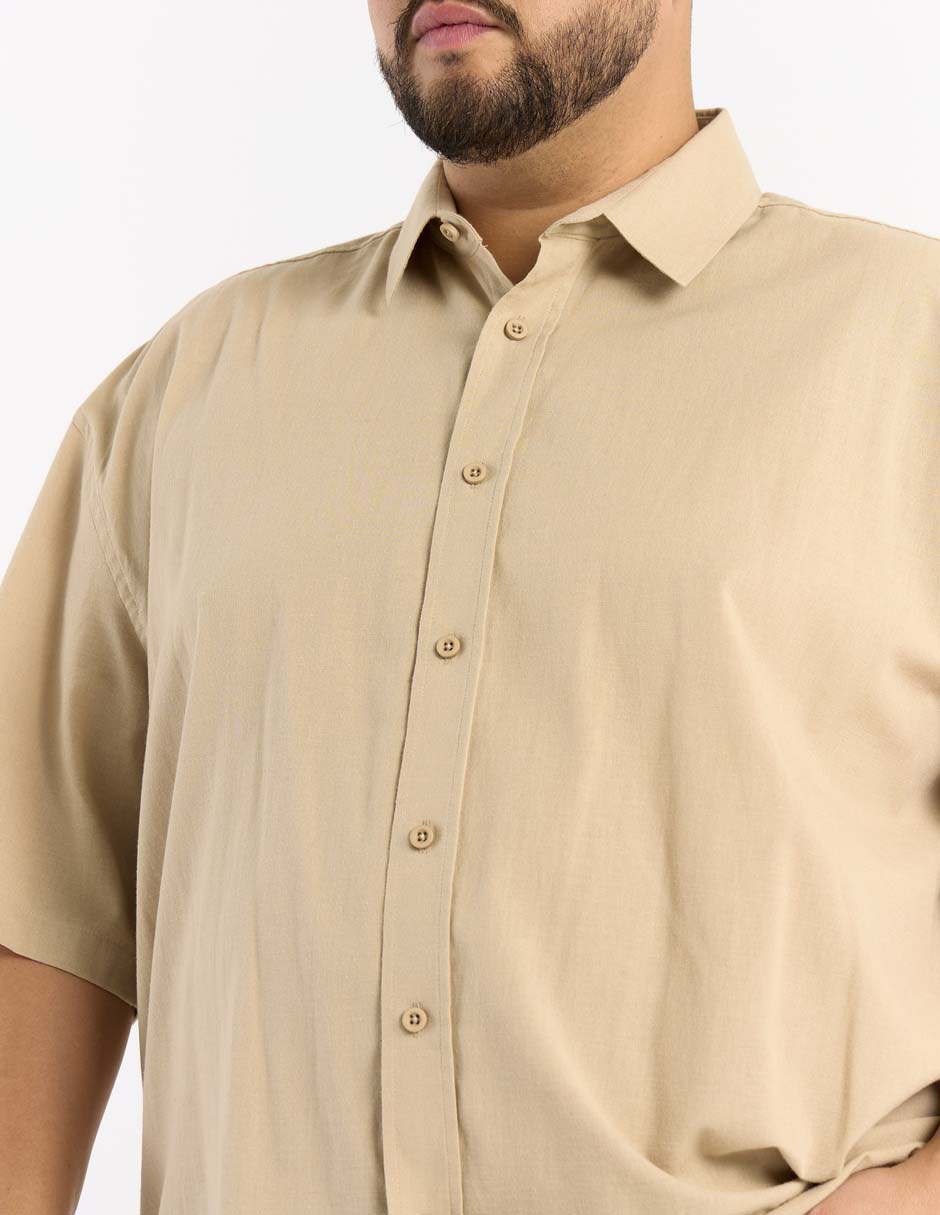 Camisa casual manga corta para hombre