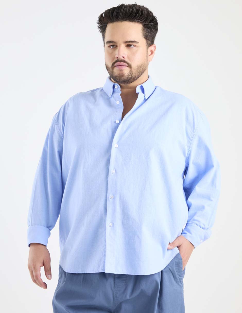 Camisa Weekend Plus manga larga para hombre