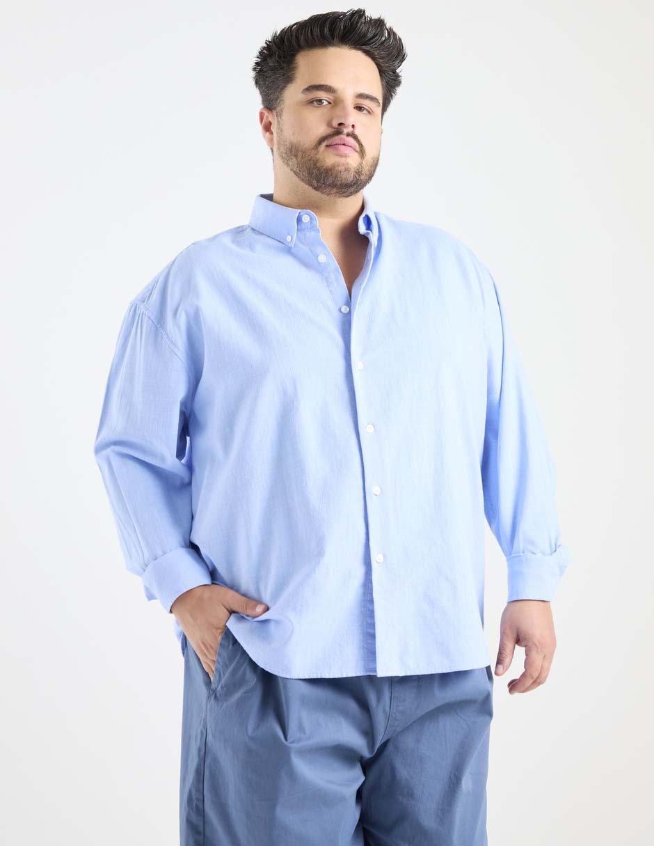 Camisa Weekend Plus manga larga para hombre