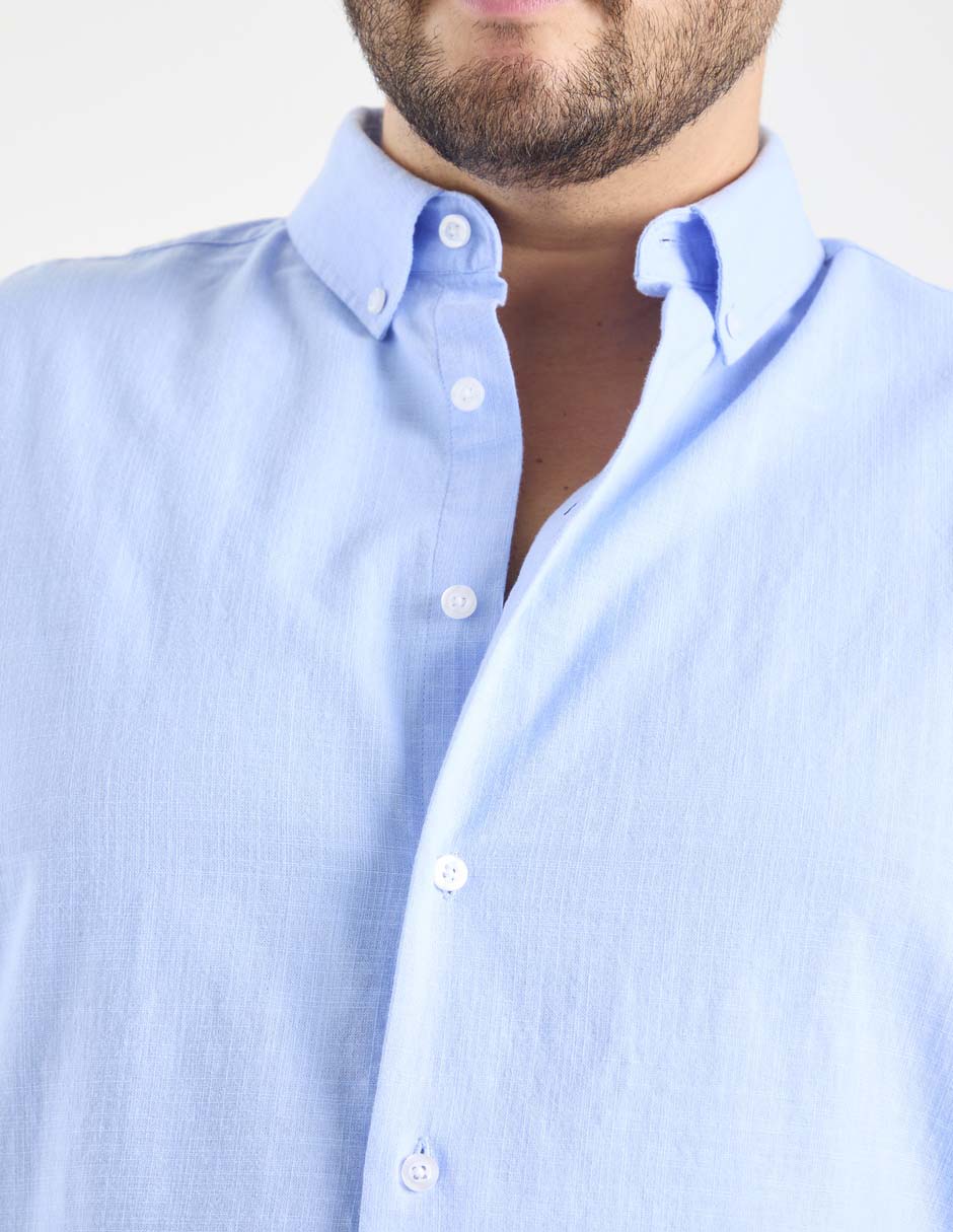 Camisa Weekend Plus manga larga para hombre