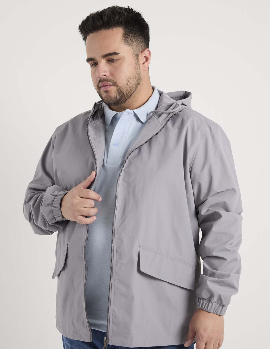 Chamarra casual con capucha para hombre