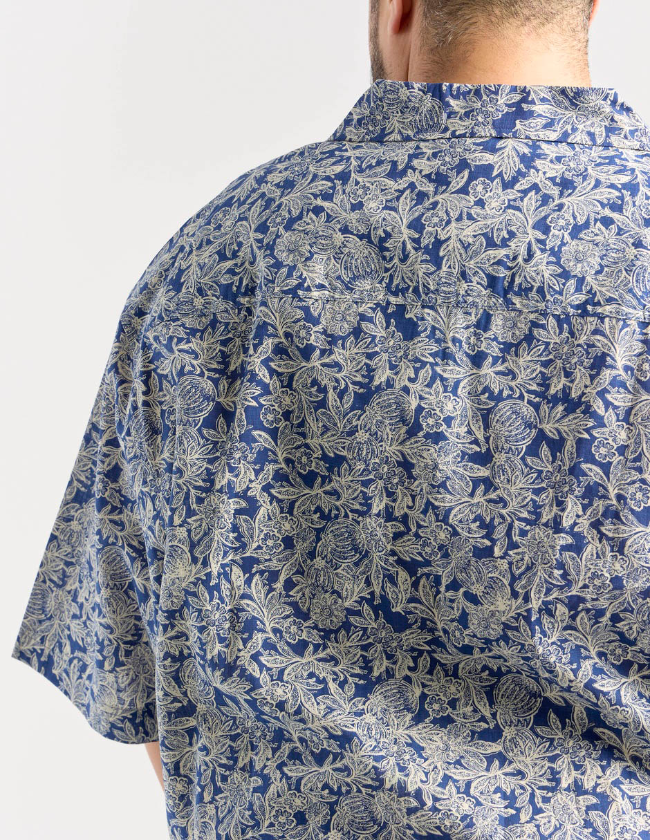 Camisa casual manga al codo para hombre