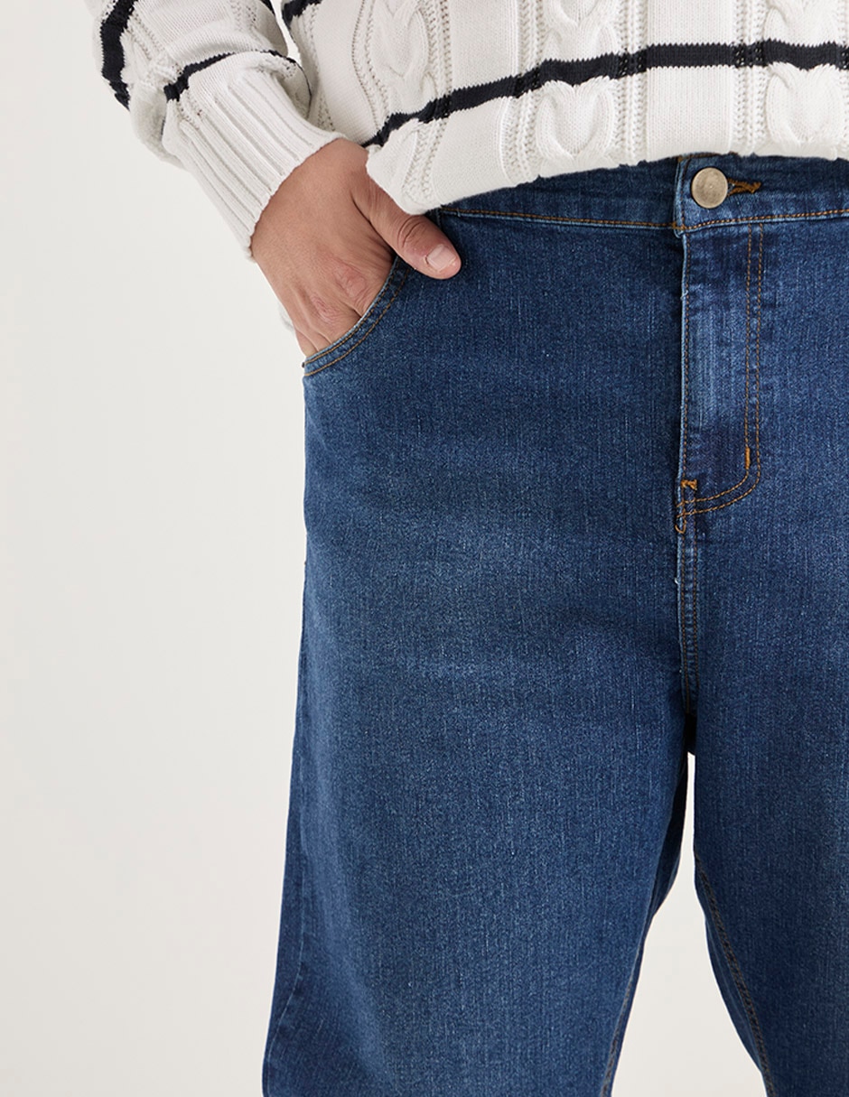 Jeans straight Weekend Plus lavado medio para hombre