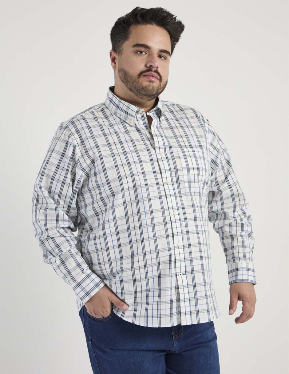 Camisa casual manga larga para hombre 5