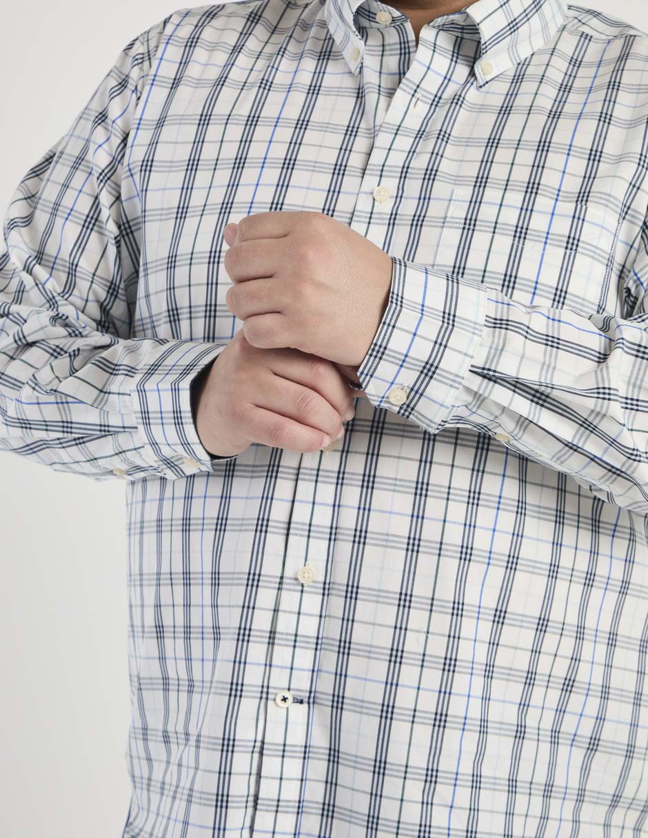 Camisa casual manga larga para hombre 2