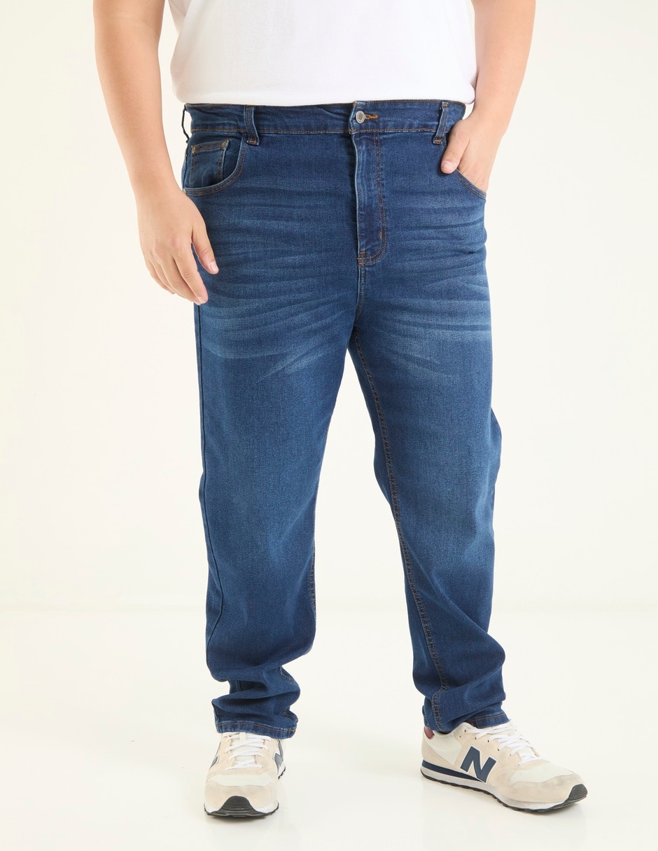 Jeans slim deslavado para hombre 1