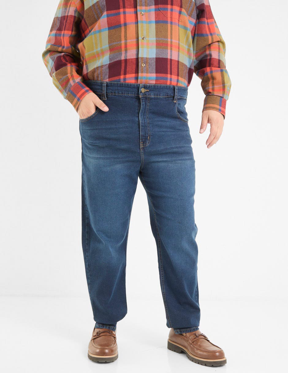Jeans slim deslavado para hombre 1