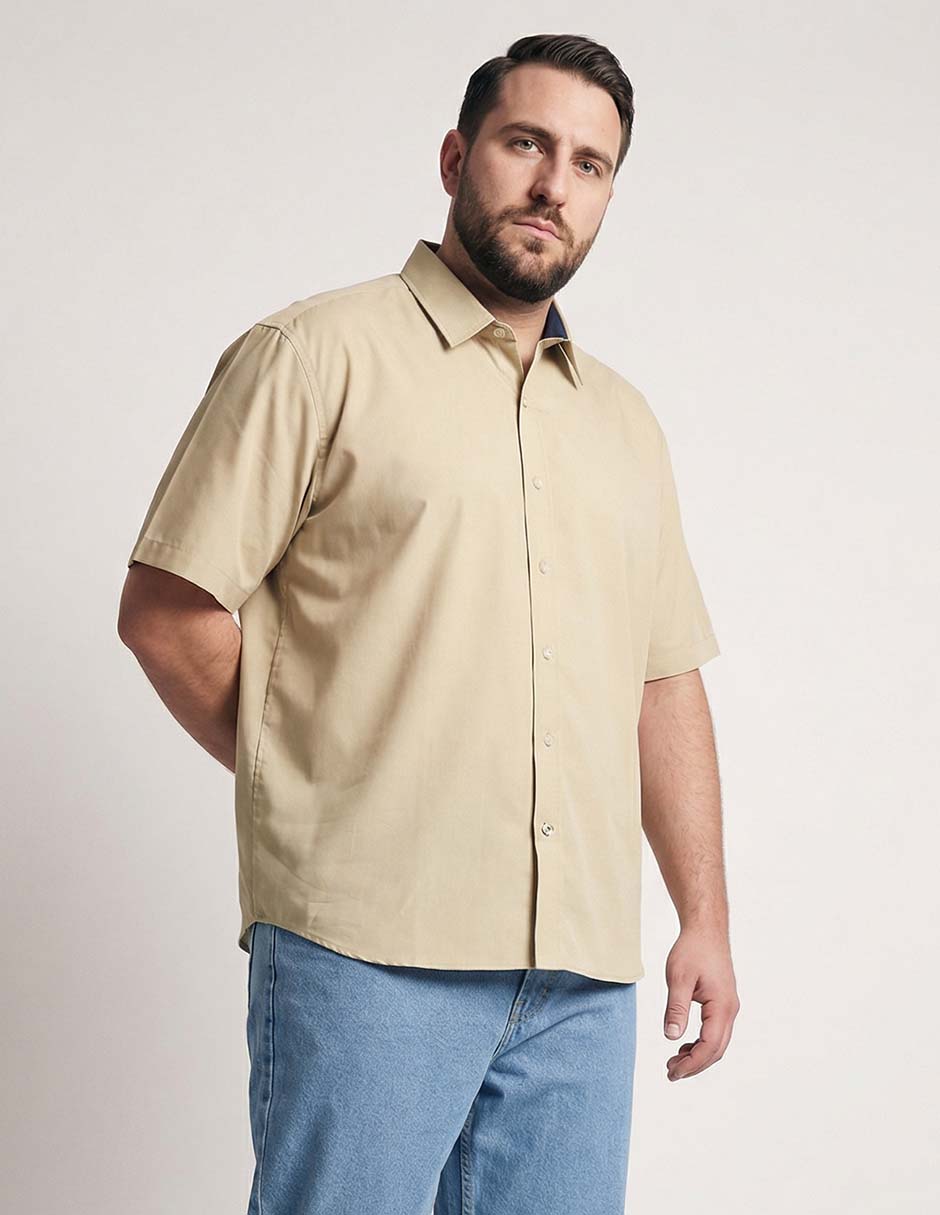 Camisa casual de algodón manga corta para hombre Camisa casual de algodón manga corta para hombre