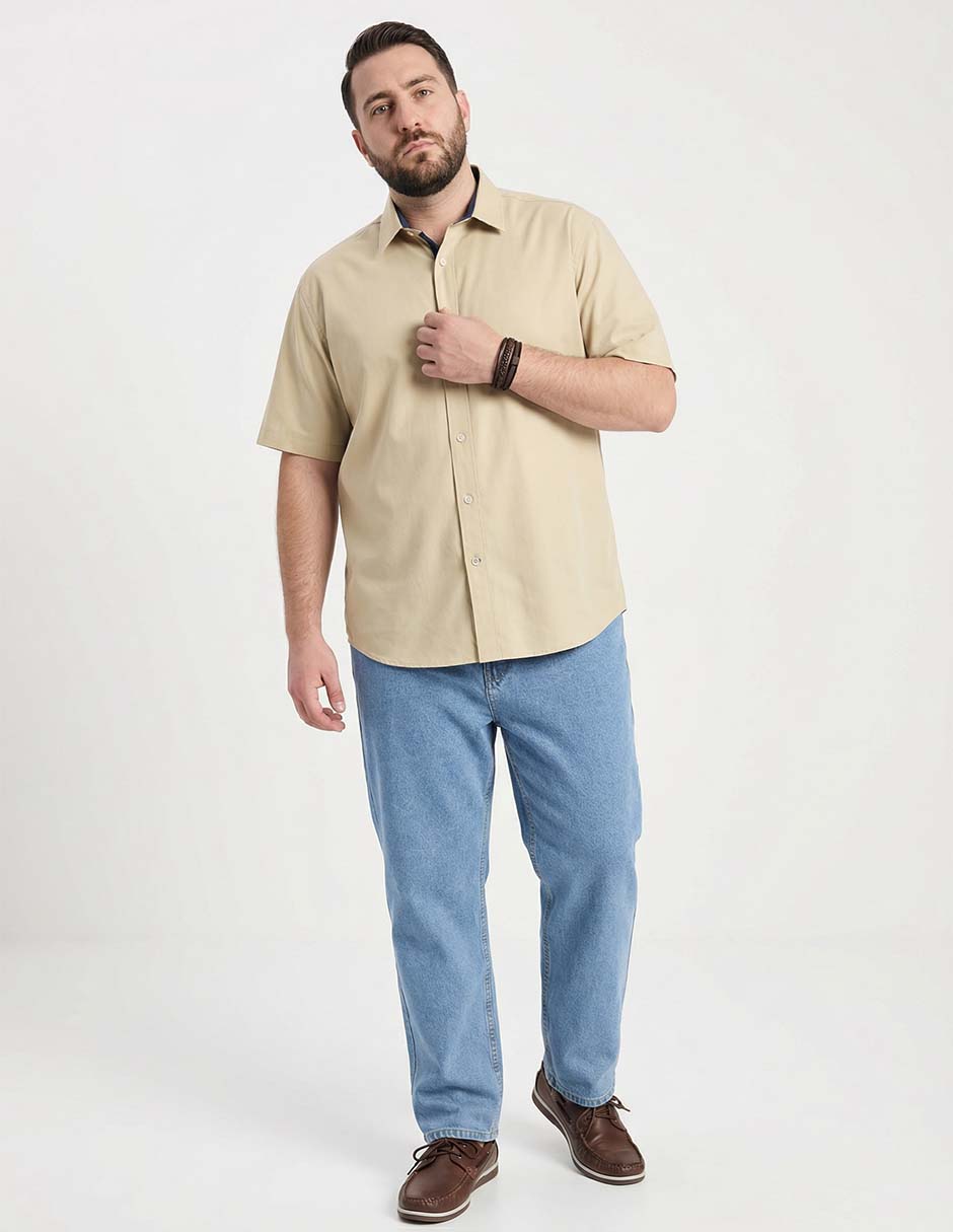 Camisa casual de algodón manga corta para hombre 4