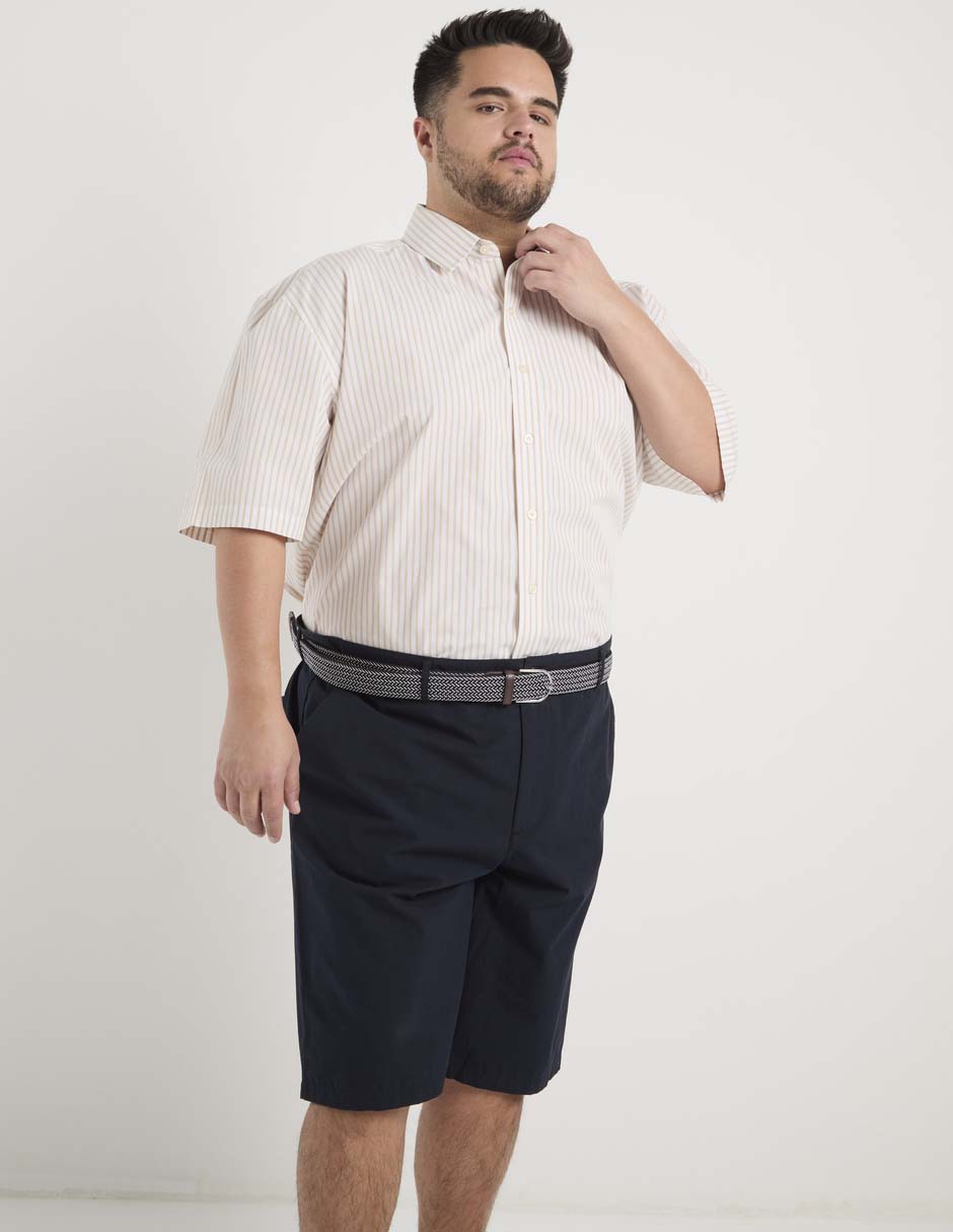 Camisa casual manga al codo para hombre