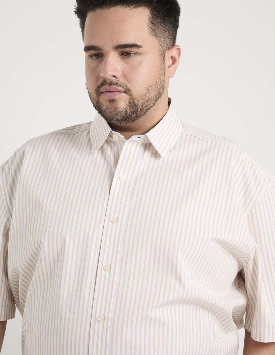 Camisa casual manga al codo para hombre 4