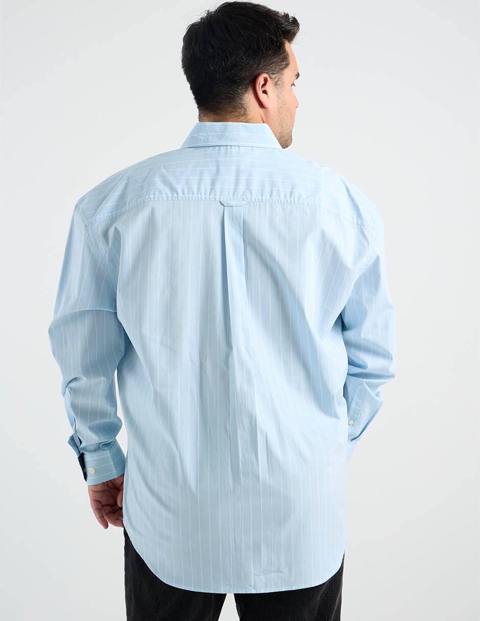 Camisa casual manga larga para hombre 6