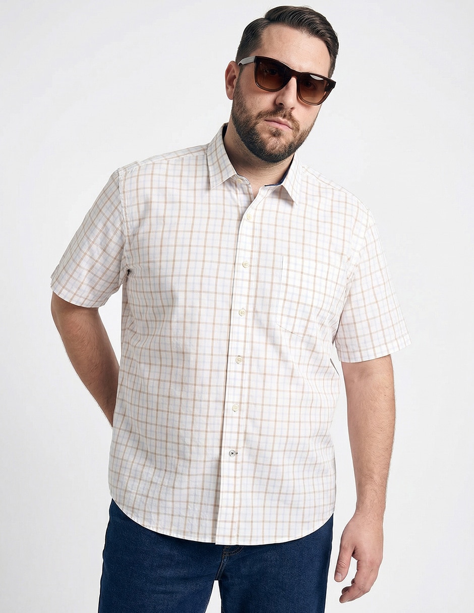 Camisa casual de algodón manga corta para hombre Camisa casual de algodón manga corta para hombre