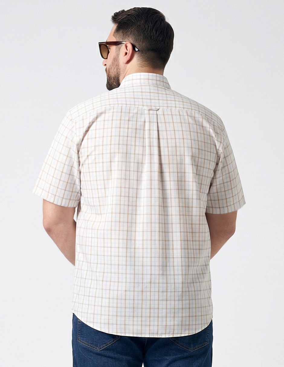 Camisa casual de algodón manga corta para hombre 5