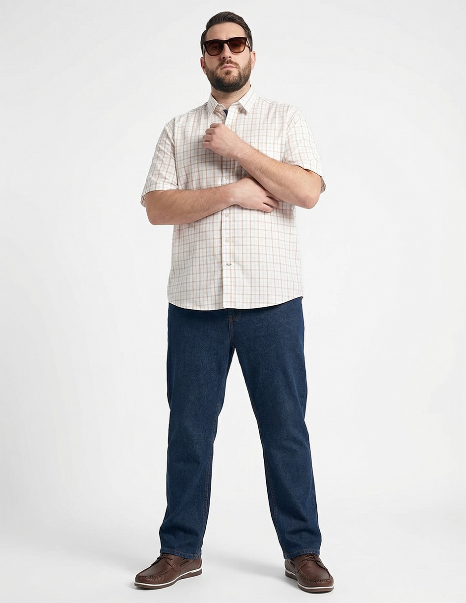 Camisa casual de algodón manga corta para hombre 4