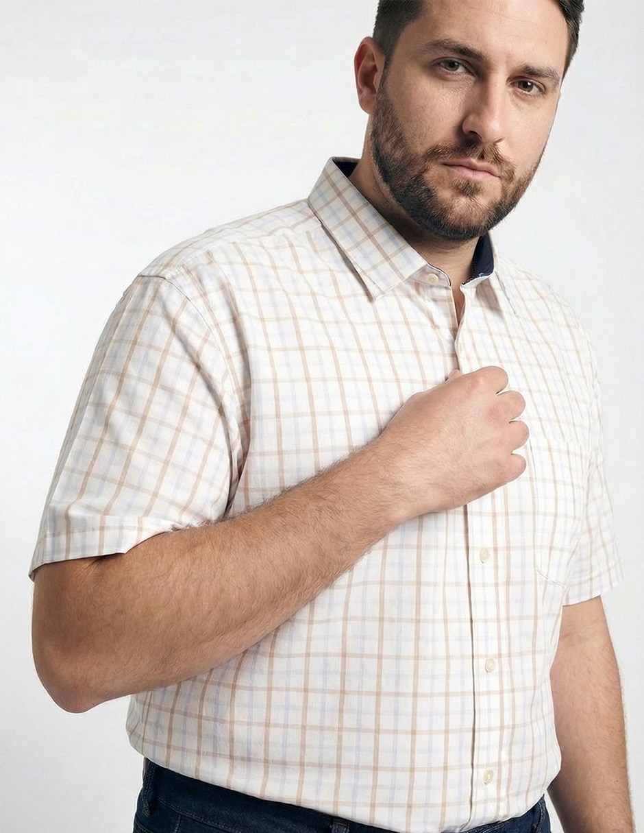 Camisa casual de algodón manga corta para hombre 3